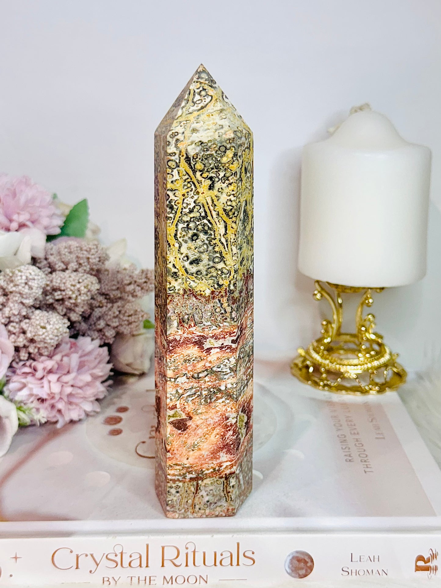 Large Leopardskin Jasper Chunky Tower 18.5cm