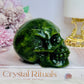 For Sue ~ Large Green Jade Carved Skull 9cm 542g