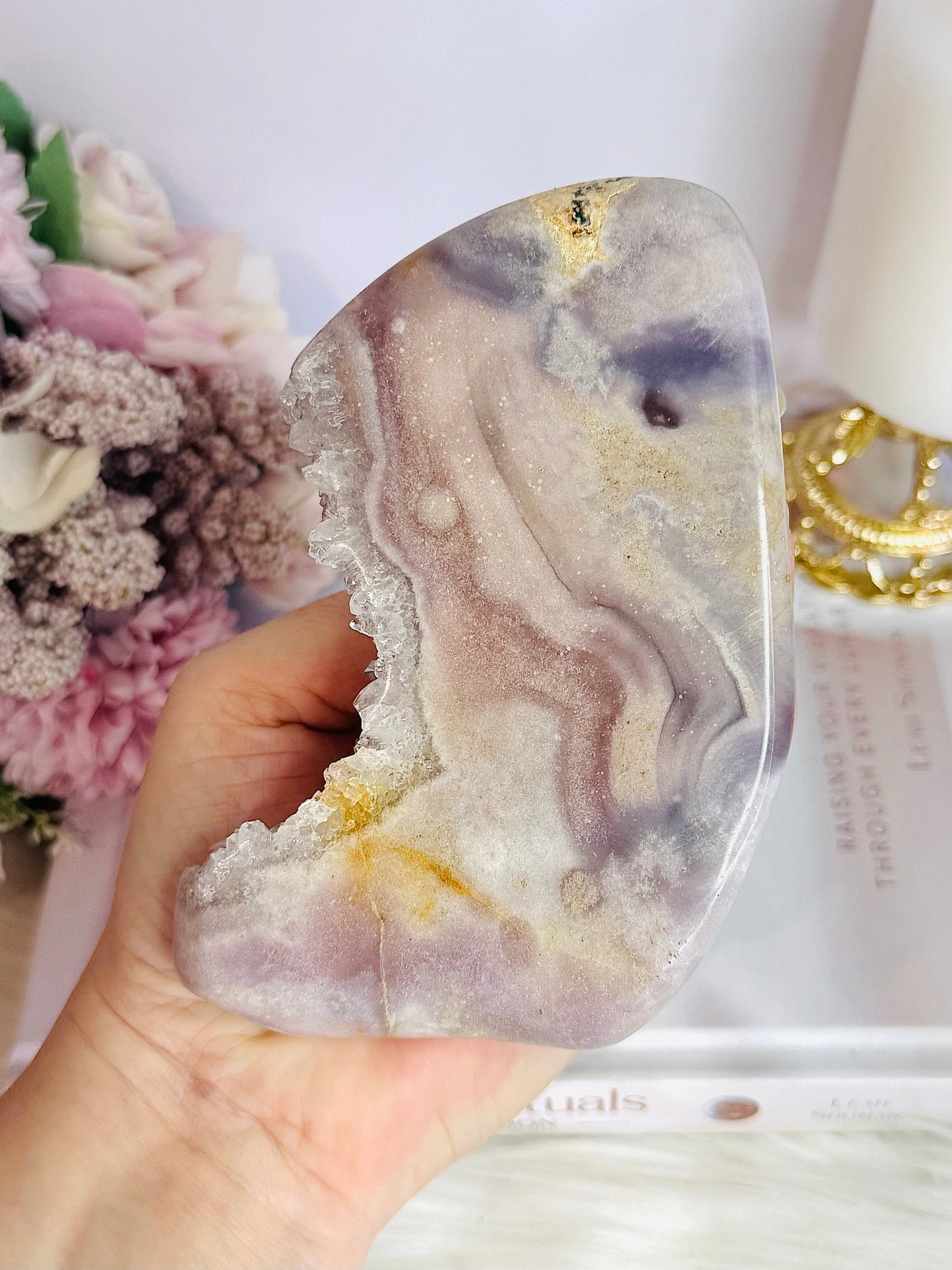 Druzy Pink Amethyst Chunky Freeform 13cm 446grams