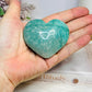 Amazonite Heart on Stand 6cm