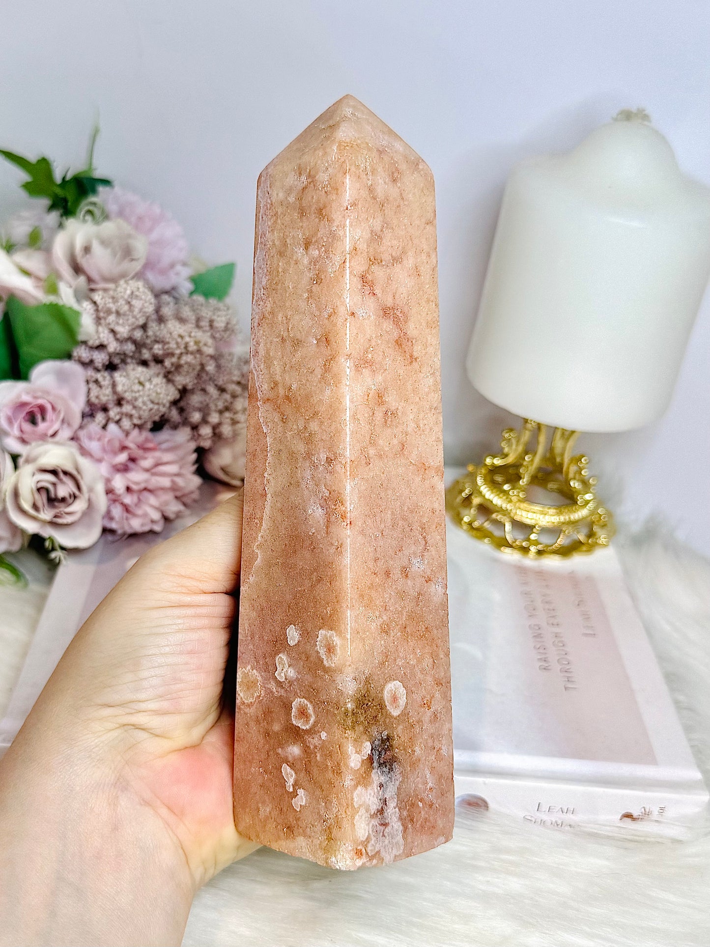 Pink Amethyst Druzy Chunky Large Tower 18.5cm