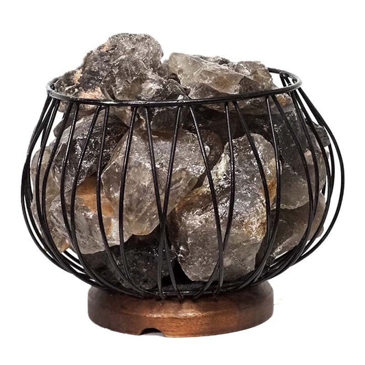 Truly Gorgeous Raw Smokey Quartz LED Lamp 18cm 3.7KG