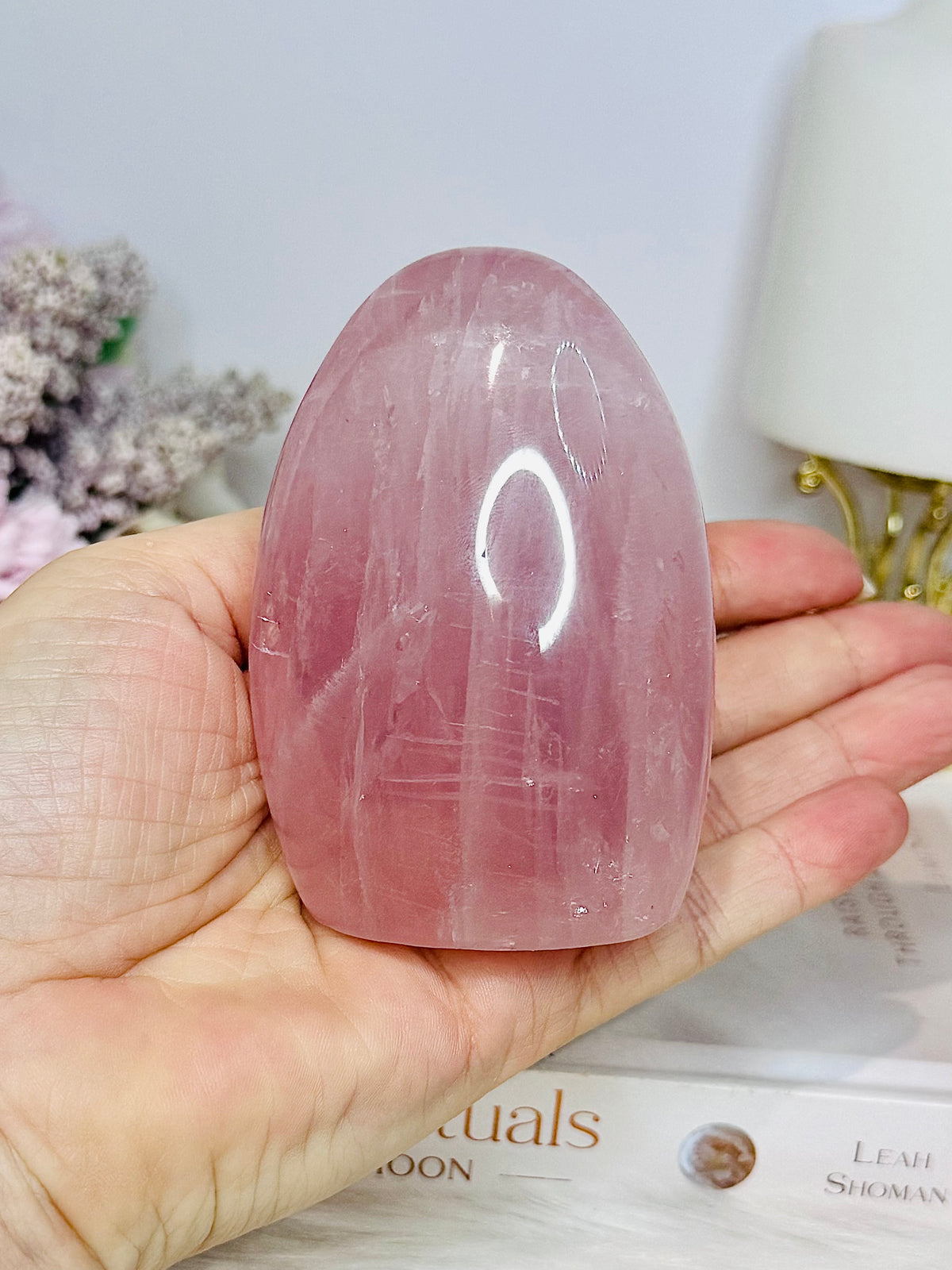 High Grade Rose Quartz Freeform 8.5cm 298g