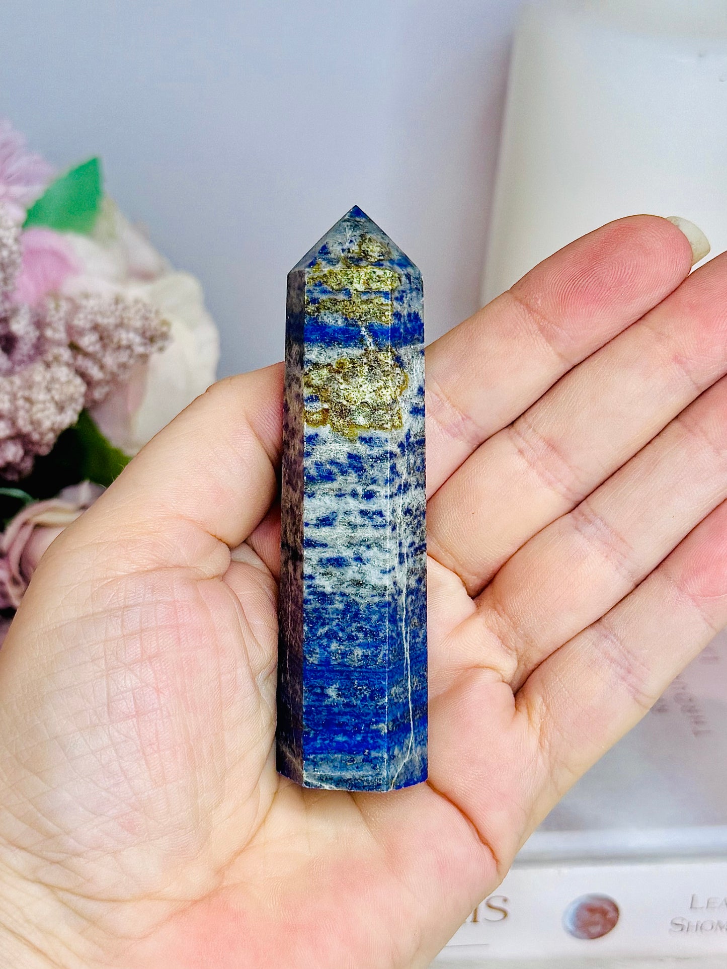 Lapis Lazuli Tower with Pyrite Inclusions 9cm