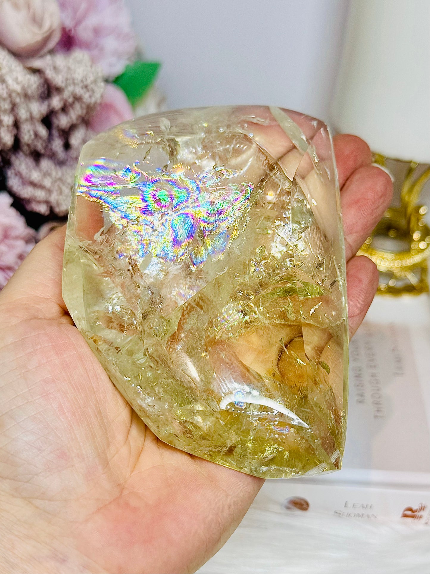 ✨ SALE ✨ Large Citrine Freeform Full of Rainbows 11cm 402g