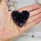 High Grade Amethyst Cluster Heart on Stand 6cm
