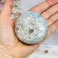 Blue Celestite Round Freeform 262g On Stand