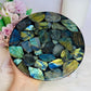Large Labradorite Plate on Stand 440g 15cm
