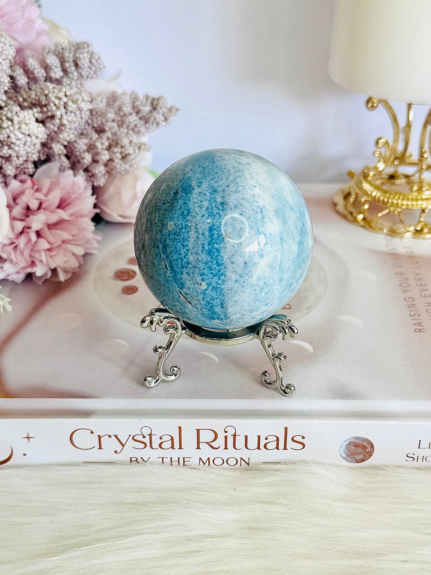 Super Stunning High Grade Natural Trolleite Sphere On Stand 265grams