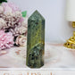 Moss Agate Tower 9cm