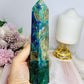 Large Azurite Tower 18cm High Grade