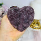 Amethyst Druzy Carved Heart 9cm 275g