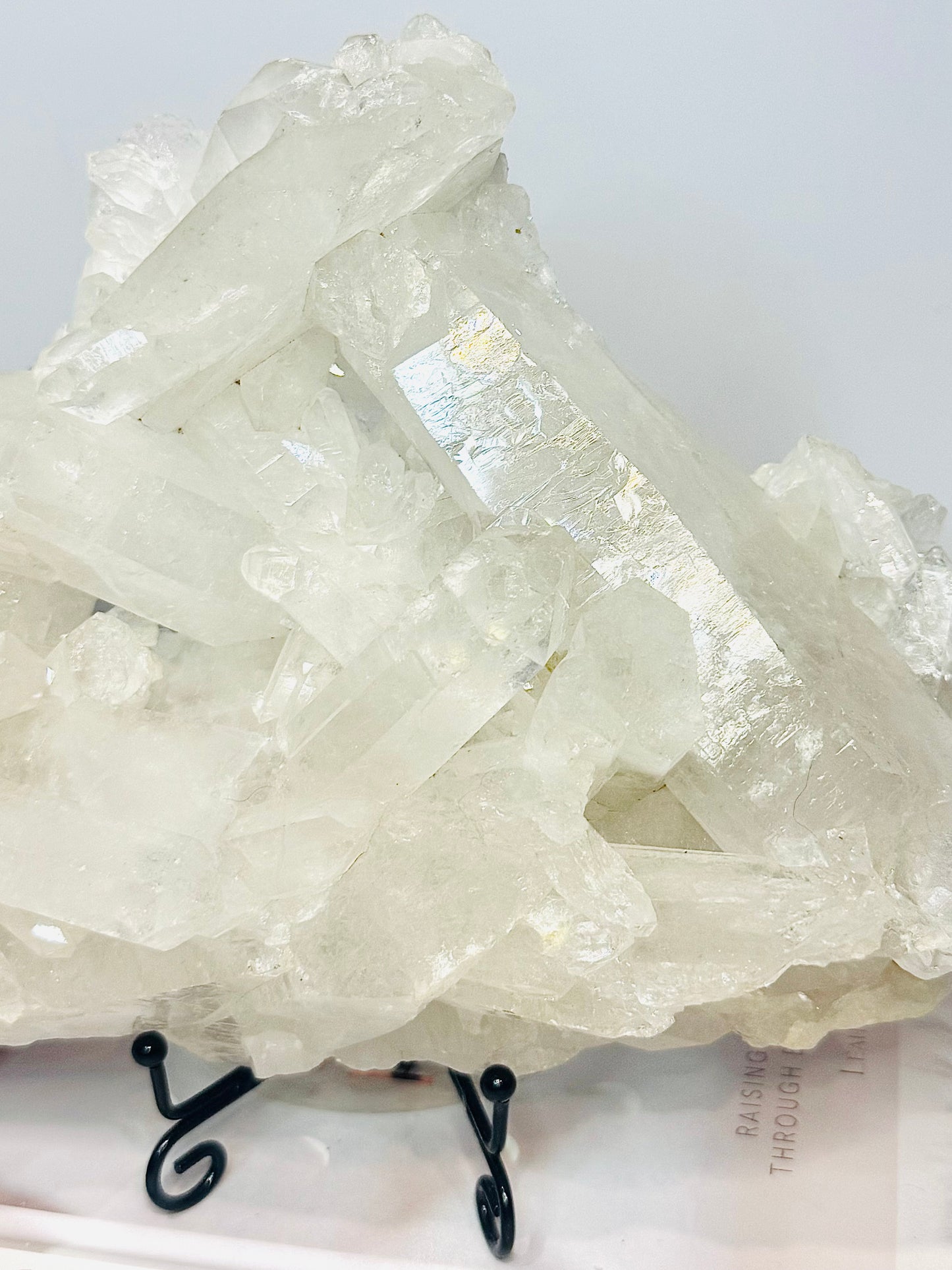 Huge Clear Quartz Natural Specimen Cluster on Stand 2.6KG 21cm