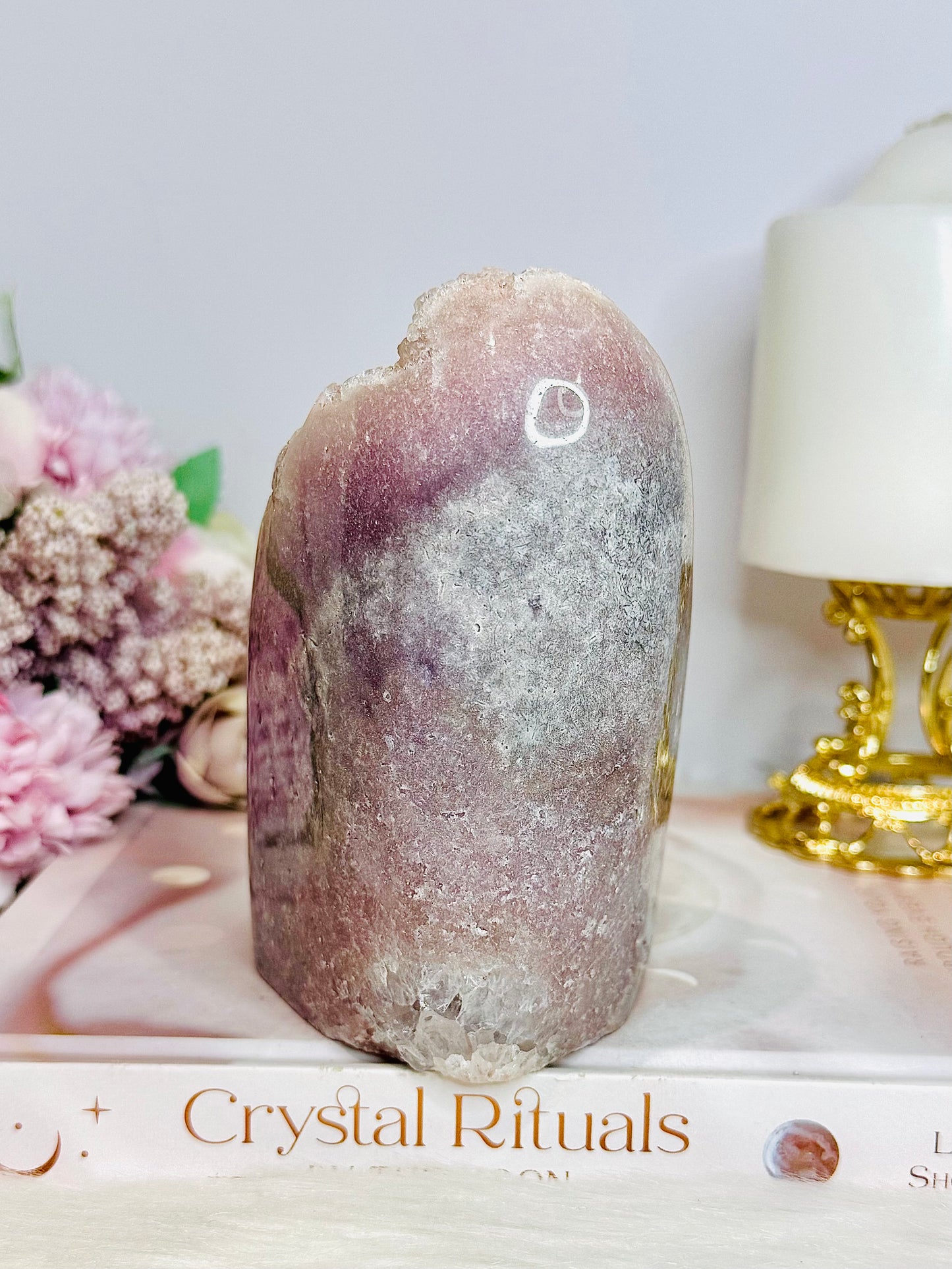 Pink Amethyst Natural Large Druzy Freeform From Brazil 1.02KG 14cm From Brazil
