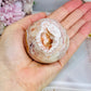 High Grade Crazy Lace Agate Sugar Druzy Sphere On Stand 242g