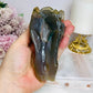Large Druzy Agate Carved Dragon Head 12cm