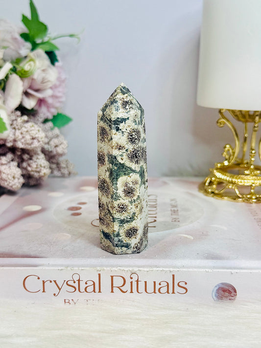 Green Sakura Jasper Tower 8.5cm