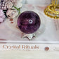 Purple Fluorite Sphere 210grams On Stand
