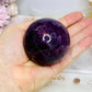 Large High Grade Purple Fluorite Sphere with Rainbows 336g