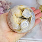 Large Flower Agate Druzy Sphere 646g On Stand