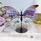 Crazy Lace Amethyst Wings on Stand 11cm