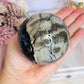 Natural Volcano Agate Druzy Sphere UV Reactive On Stand 607grams