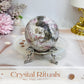 Pink Tourmaline Sphere on Stand 243g