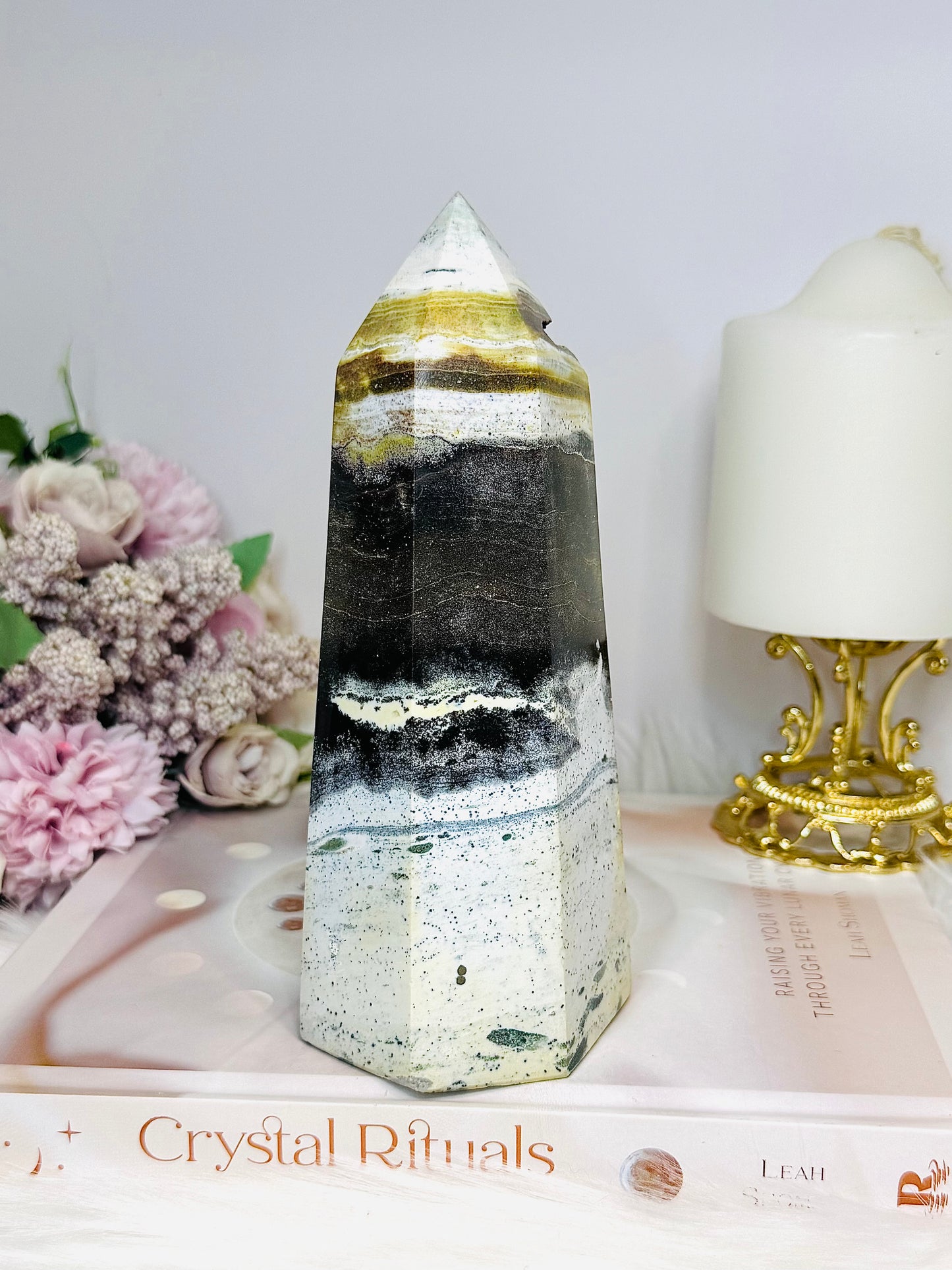 Chunky Ocean Jasper Druzy Tower 16.5cm 846g