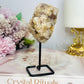 Pink Amethyst Druzy Geode | Freeform On Stand 12cm