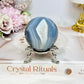 Druzy Agate Sphere on Stand 172g ￼