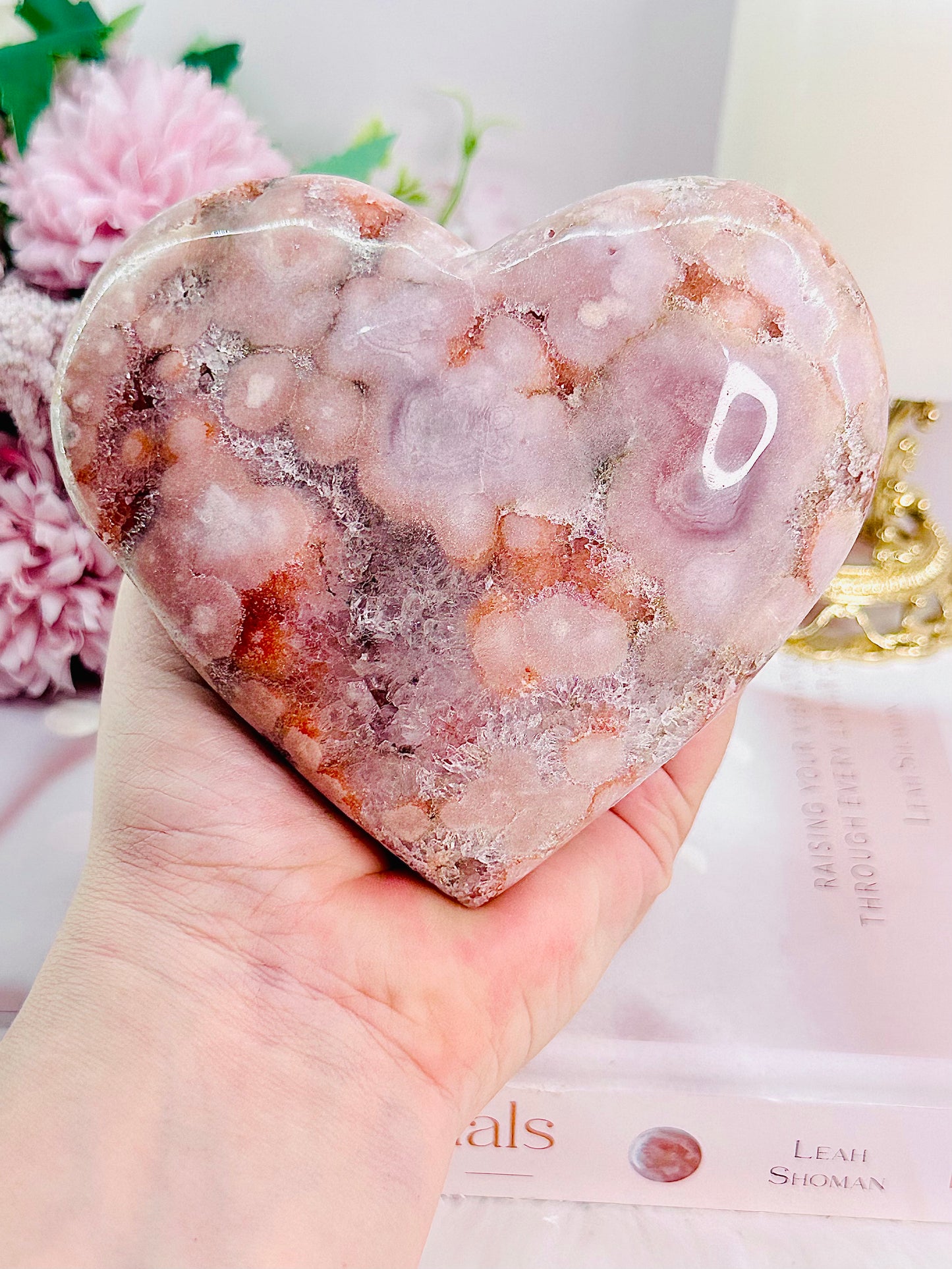 FABULOUS High Grade Pink Amethyst Carved Chunky Heart From Brazil with Incredible Crystallisation 558grams