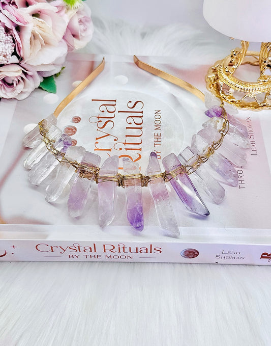 Stunning Quality Amethyst With Gold Wire Crown | Tiara