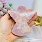 Chunky Pink Amethyst Carved Angel 10cm 341g