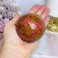 Large Rhodonite Sphere 551g On Stand