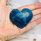 Blue Apatite Puffy Heart on Stand 6cm