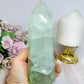 Large Green Fluorite Tower with Rainbows 15.5cm 650g