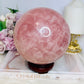 Huge Rose Quartz Sphere 3KG on Stand