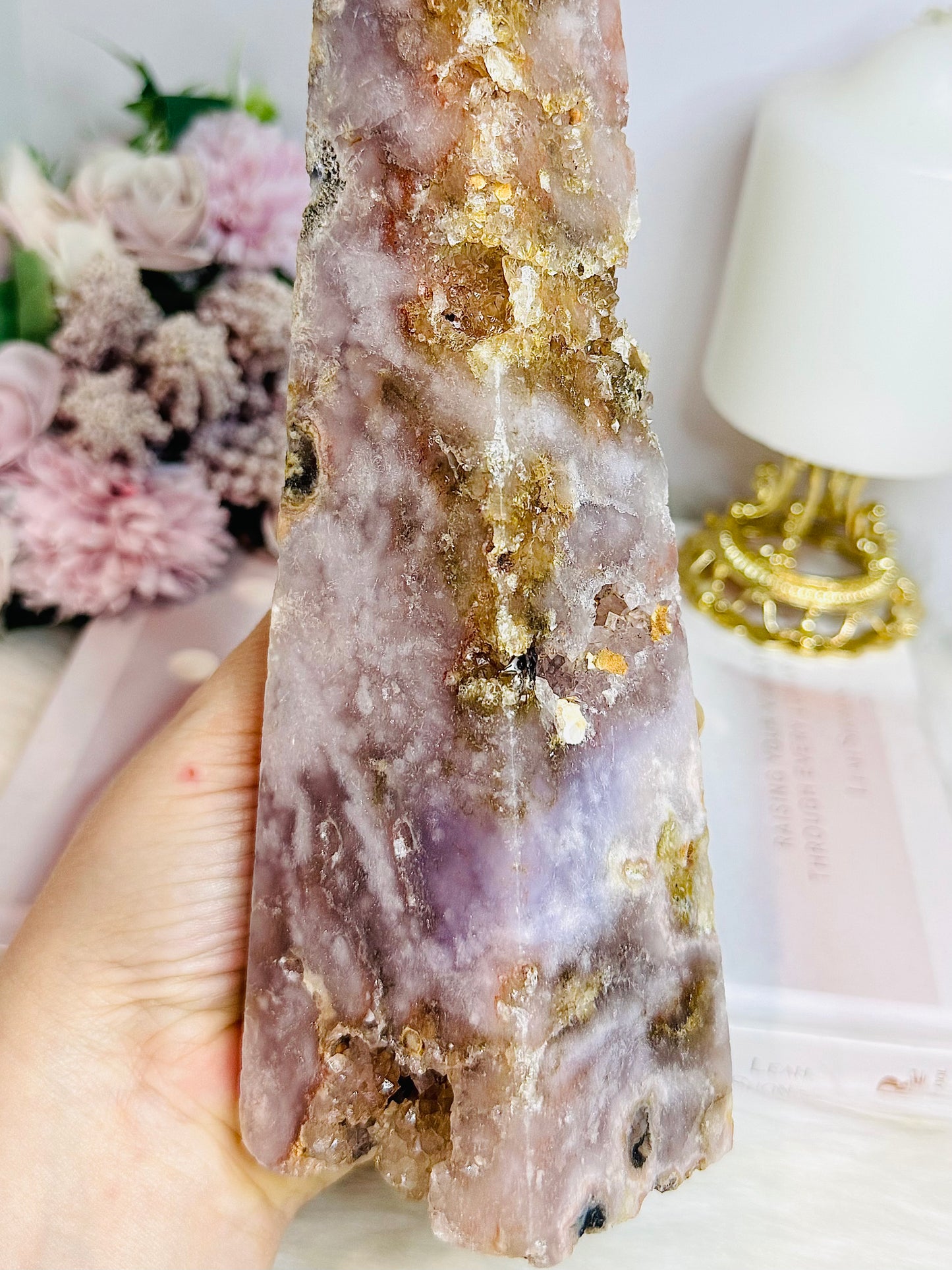Large Druzy Pink Amethyst Tower | Obelisk 23cm 949g