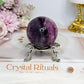 High Grade Purple Fluorite Sphere on Stand 171g