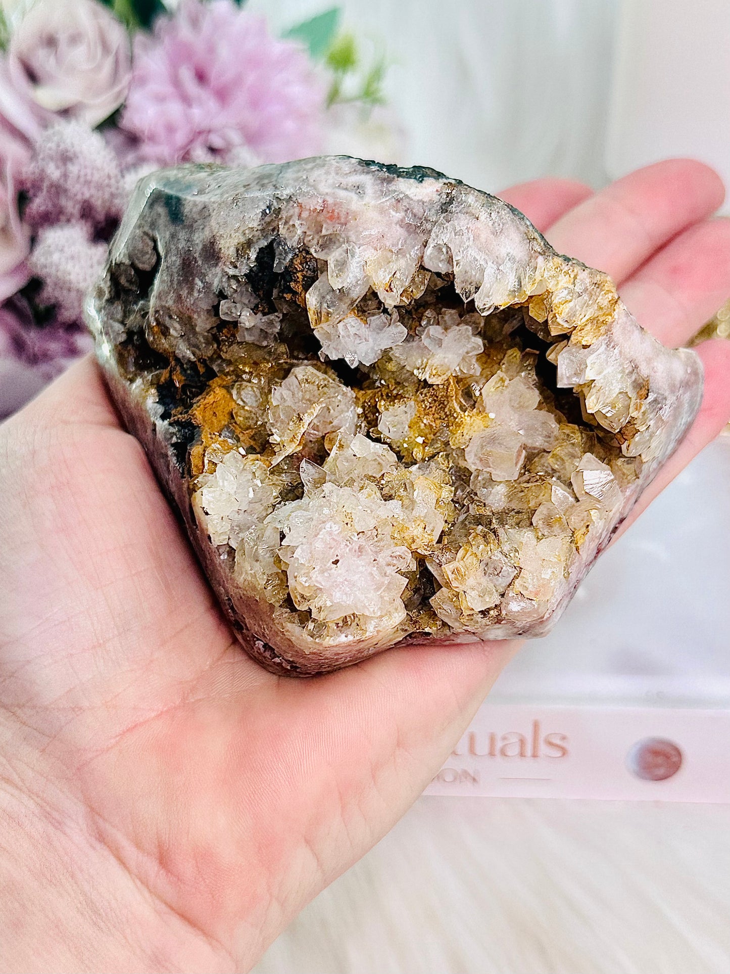 Beautiful Natural Pink Amethyst Druzy Freeform From Brazil 397grams