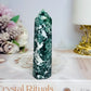 Moss Agate Tower 9.5cm