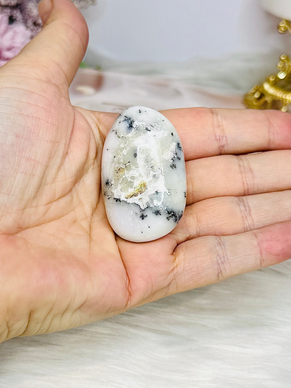 Dendritic Opal Palm Stone