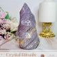 Large Purple Ocean Jasper Carved Flame 540g