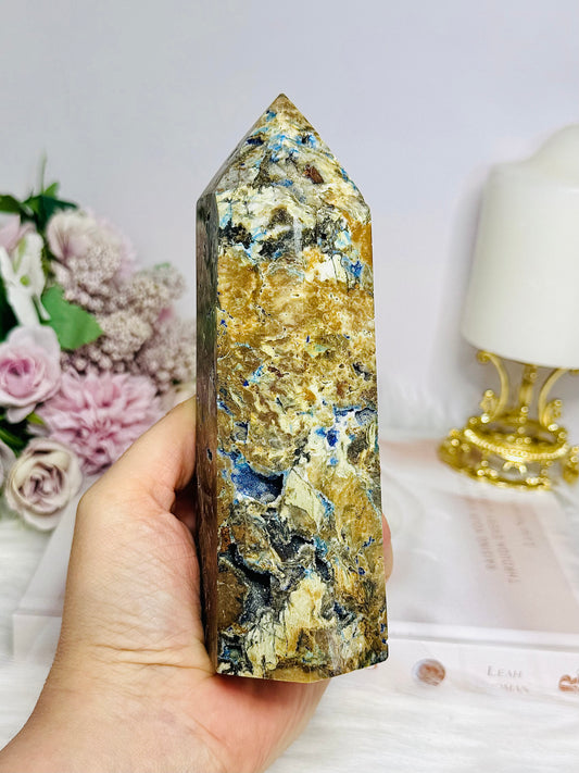 Large Chunky Azurite Tower 15.5cm 688g