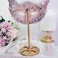 Wowww!!!!! Absolutely Incredible Large 20cm (Inc Stand) High Grade Pink Amethyst Cat Mask On Gold Stand