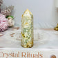 Druzy Green Agate Tower 7cm
