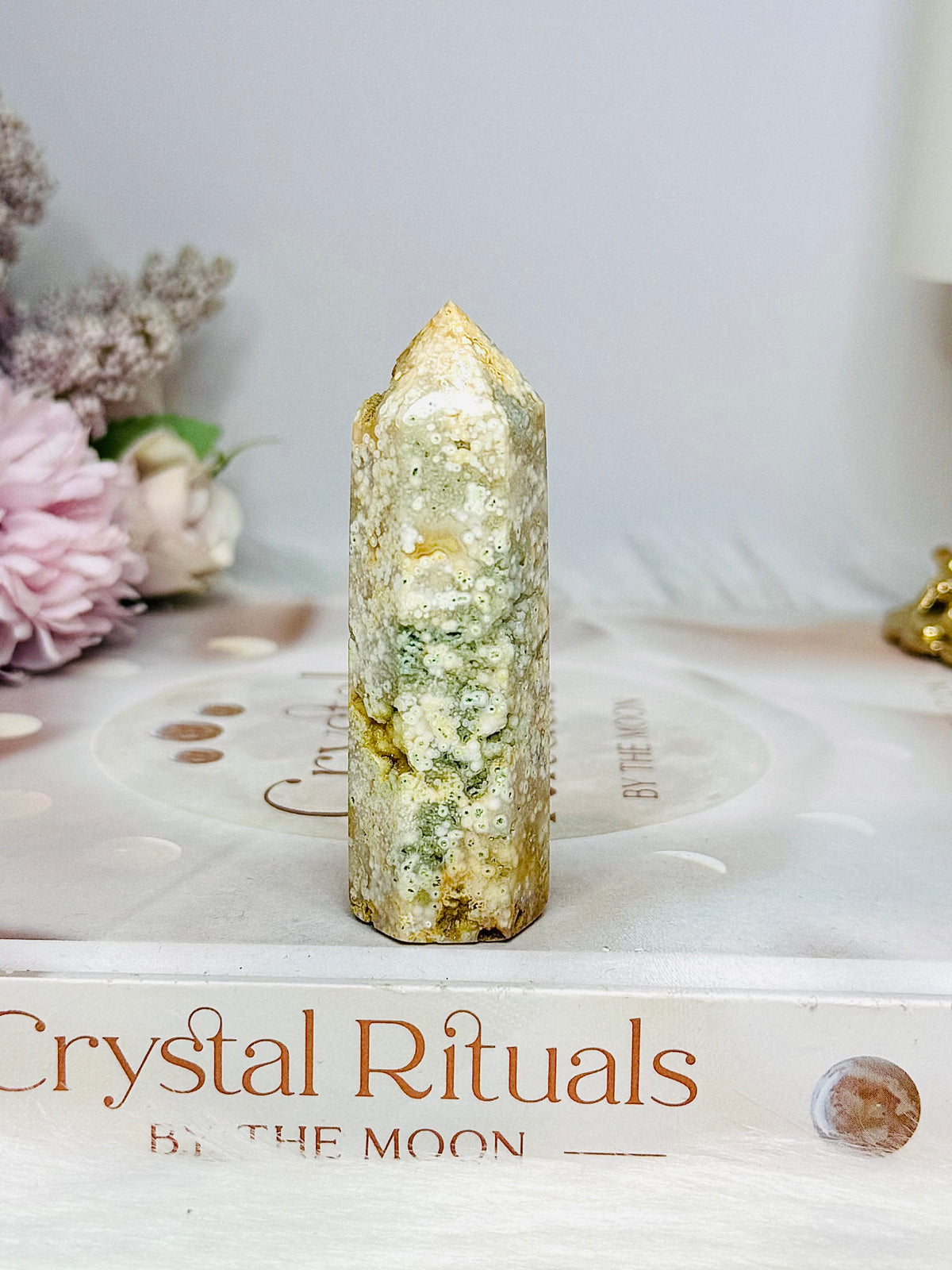 Druzy Green Agate Tower 7cm