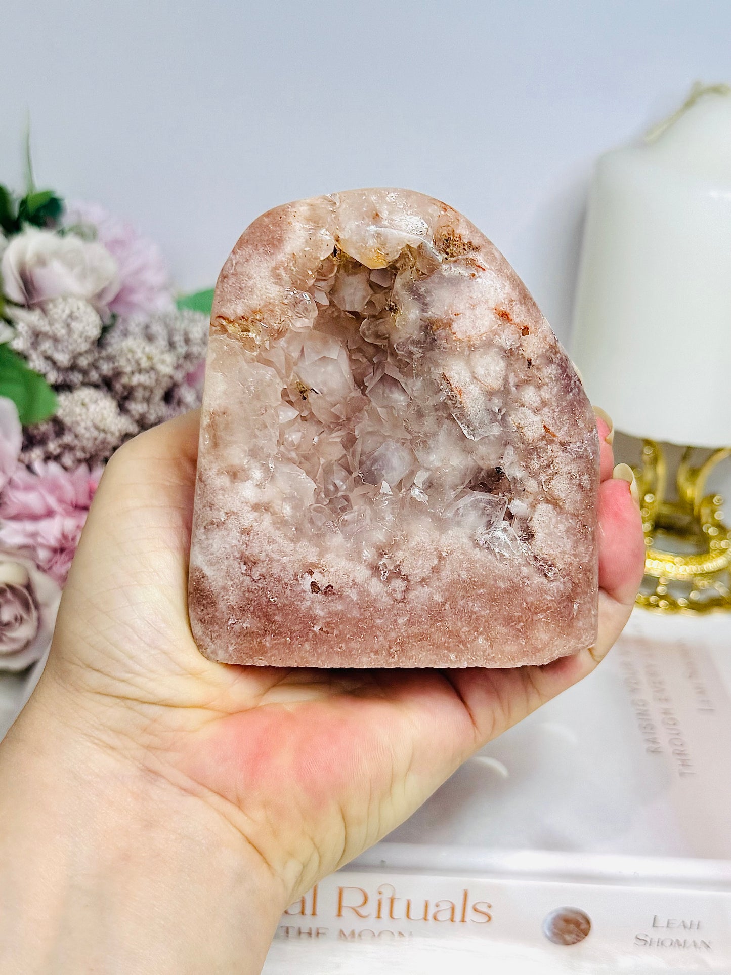 Chunky Pink Amethyst Druzy Freeform 9cm 479g