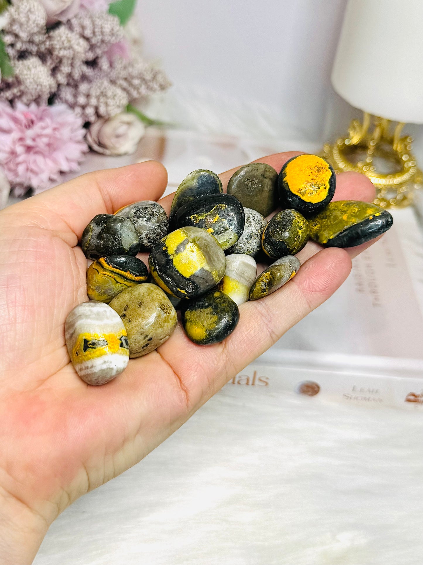 Mental Clarity | Positivity ~ Bumblebee Jasper Tumbles $8 each x