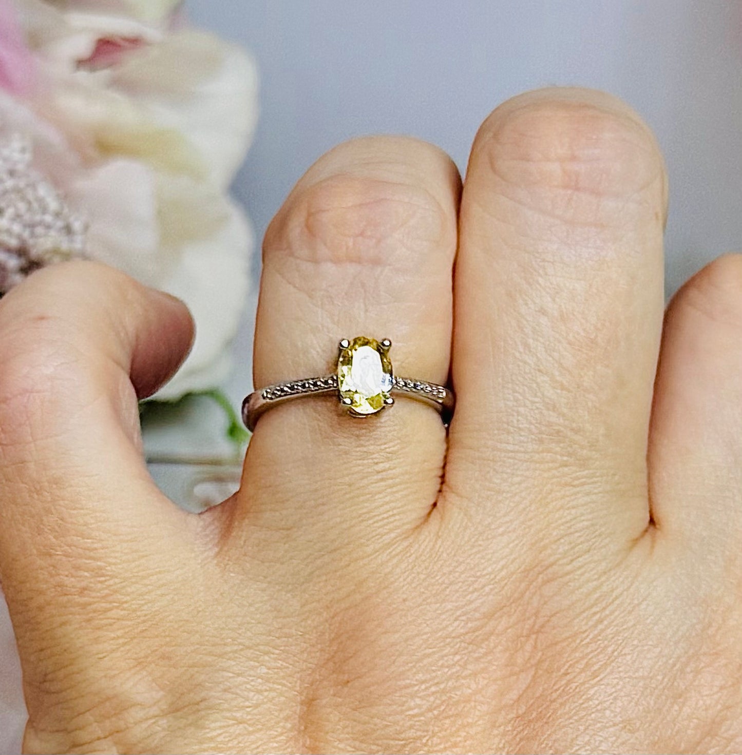 Citrine Adjustable Ring In Gift Bag